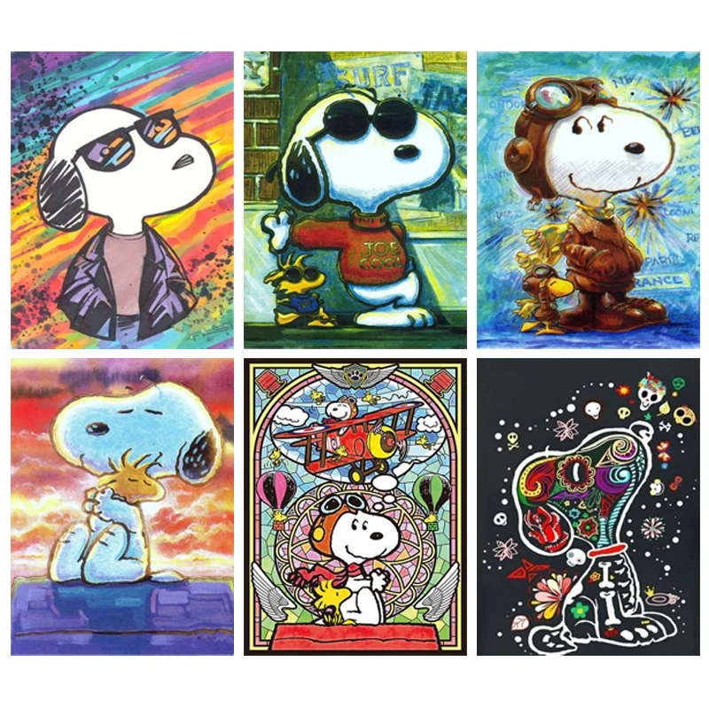 

Full Diamond Painting Snoopy Diamond Embroidery Diamond Mosaic Home Decor Cross Stitch Diamond Embroidery Icons Van Gogh Crafts