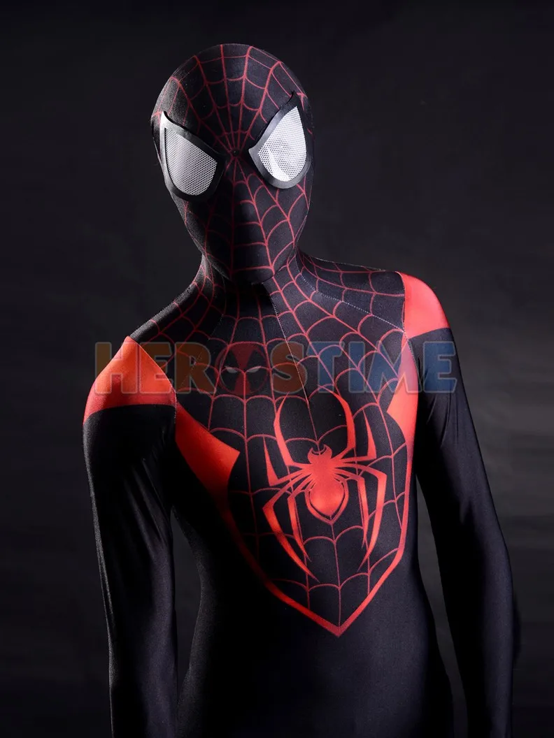 3D печать Ultimate Miles Morales костюм Человека-паука полноразмерный костюм