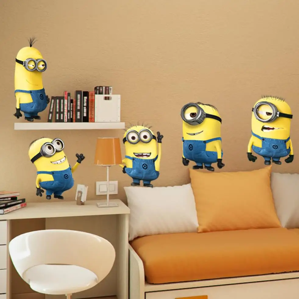 DESPICABLE ME 2 wall stickers Vinyl Art decals room kid decor MINIONS Removablein Wall Stickers