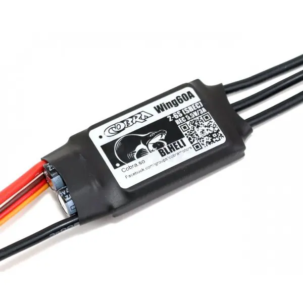 

C obra Wing 60A 2-6S Brushless ESC With 5.5V/3A SBEC For RC Models