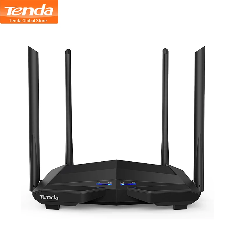 

Tenda New AC6 2.4G/5.0GHz Smart Dual Band AC1200 Wireless WiFi Router Wi-Fi Repeater, APP Remote Manage, English Interface