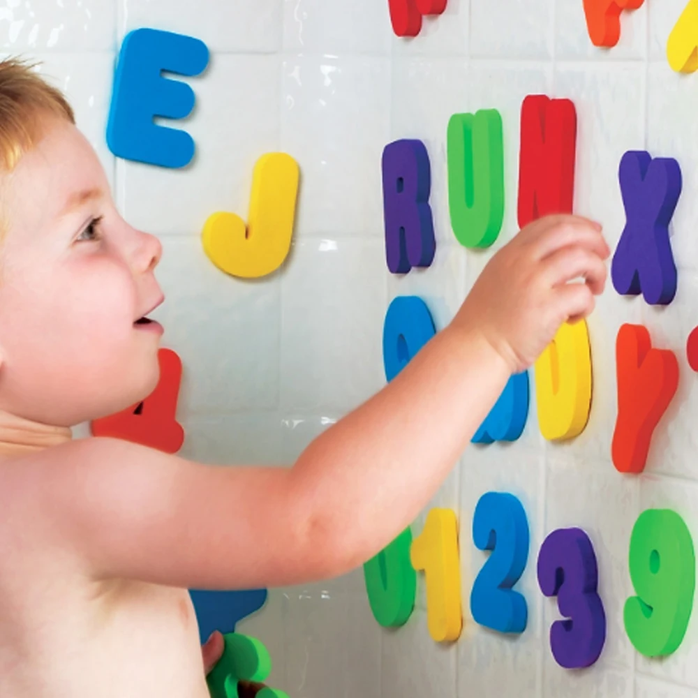 

36PCS/SET Bath Educational Learning Toys Foam Alphabet Letters Digital Total Tablets Foam Stickers Children Puzzle DIY Toy Set