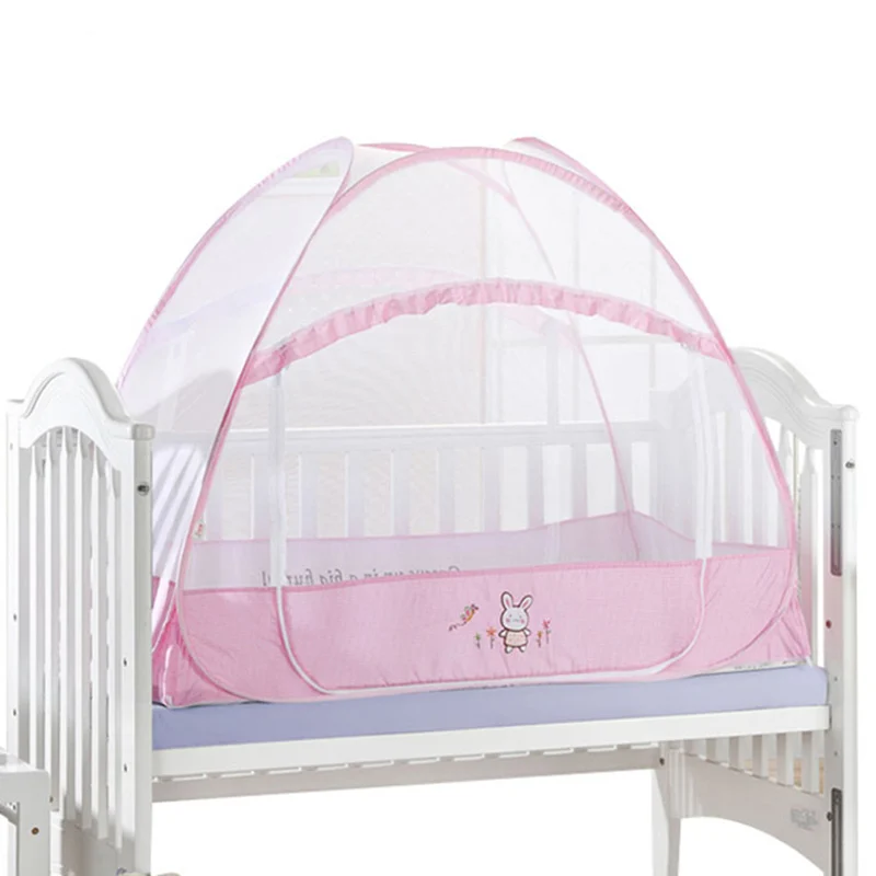 Double Door Type Crib Yurt Netting Larger Space Baby Bed Canopy