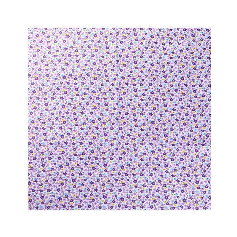 Фиолетовый 50X50 см хлопок цветы Полосатый плед ткань в горошек для куклы лоскутное шитье одежды рукоделие Декор 53129