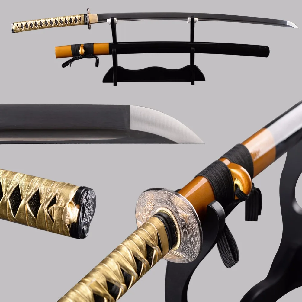 Hand Damascus Steel Blade Japanese Katana Full Tang Samurai Real