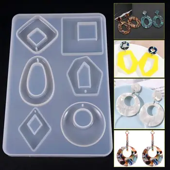 

Silicone Acrylic Earring Necklace Pendant Mold Resin Casting Mold Jewelry Making