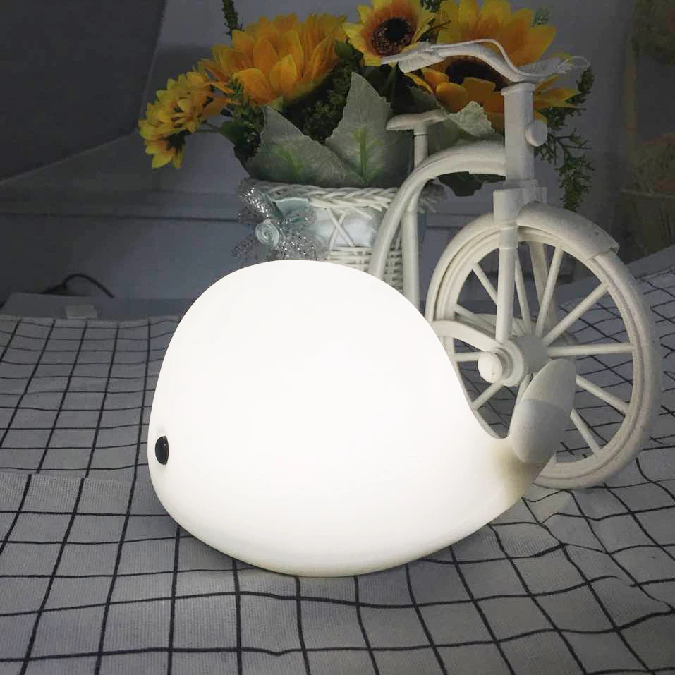 

8 Colors Panda Bunny Silicone Night Light pat Switch Dolphin Dog Rabbit Multicolor Touch Control USB Rechargeable AAA Battery