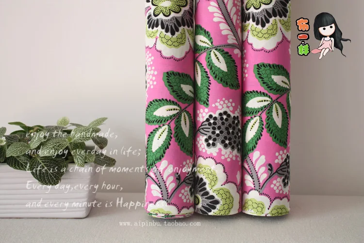 50*150Cm Pink Floral Cotton Brocade Fabric Meter Handmade African Fabrics Patchwork Sewing Bedding Textiles Telas Costura Felt