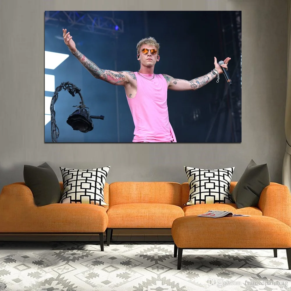 

Machine Gun Kelly Art Silk Poster Music poster Wall Pictures for Living Room No Frame