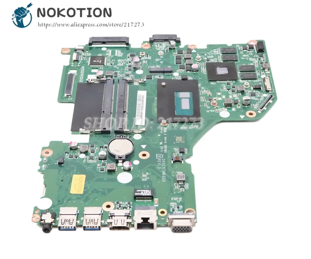 NOKOTION для Acer Aspire e5-573g Материнская плата ноутбука NBMVG11003 NBMVM11003 DA0ZRTMB6D0 I5-5200U Процессор 940 м видео карты