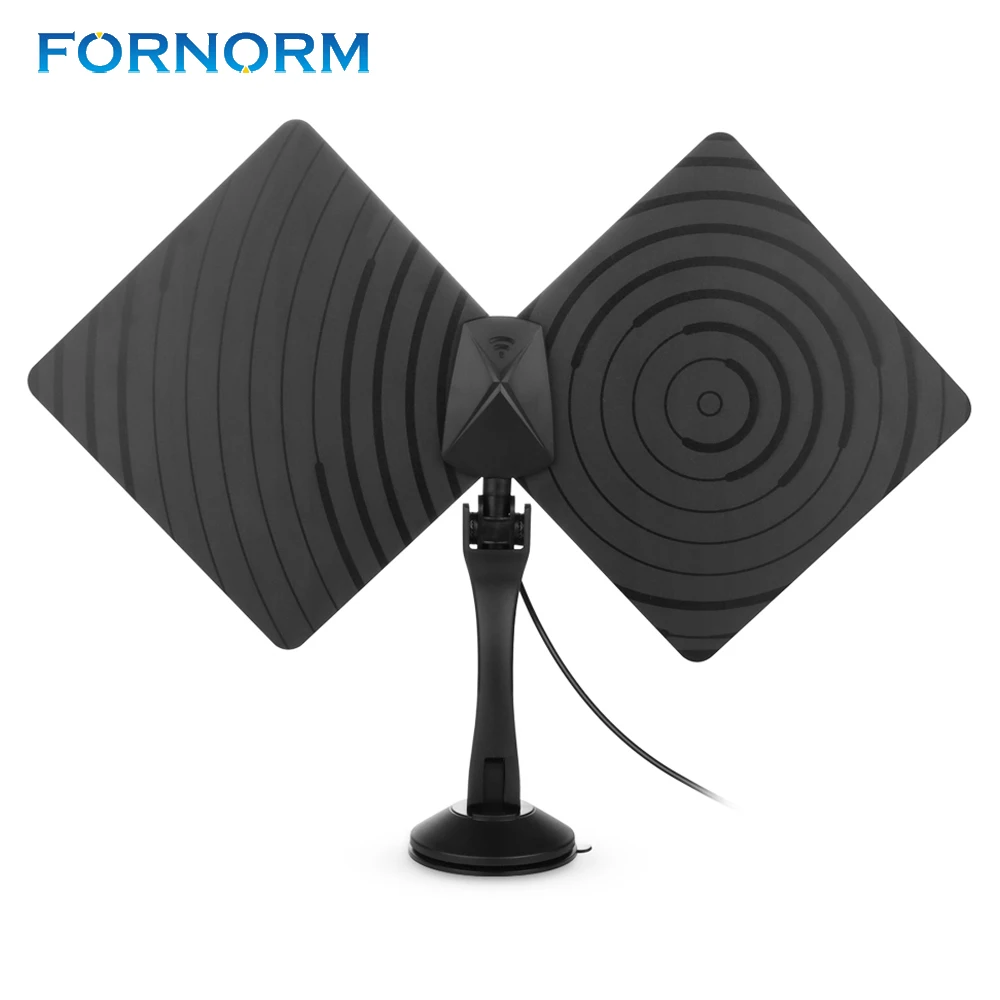 

FORNORM HD TV Digital Indoor Antenna HDTV High Gain50 Miles Amplifier Range ATSC DVB ISDB with 10ft High Performance Coax Cable