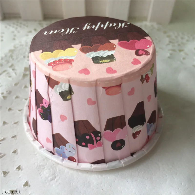 50pcs/lot Paper Cupcake Liners Greaseproof Muffin Cases heat resistant