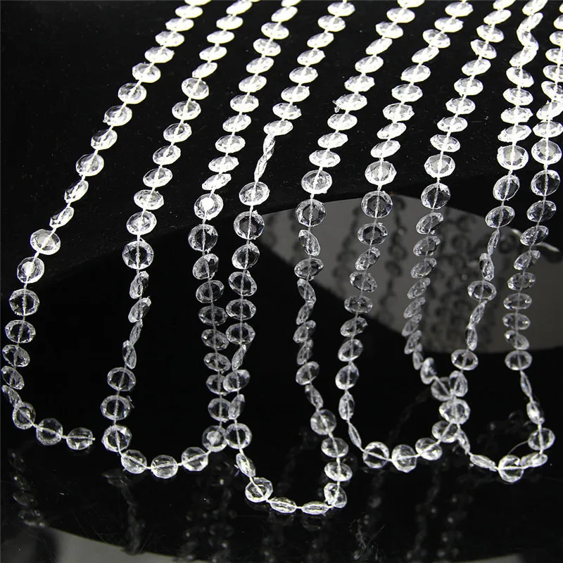 Roll of Beads Crystal Iridescent Ball Chain