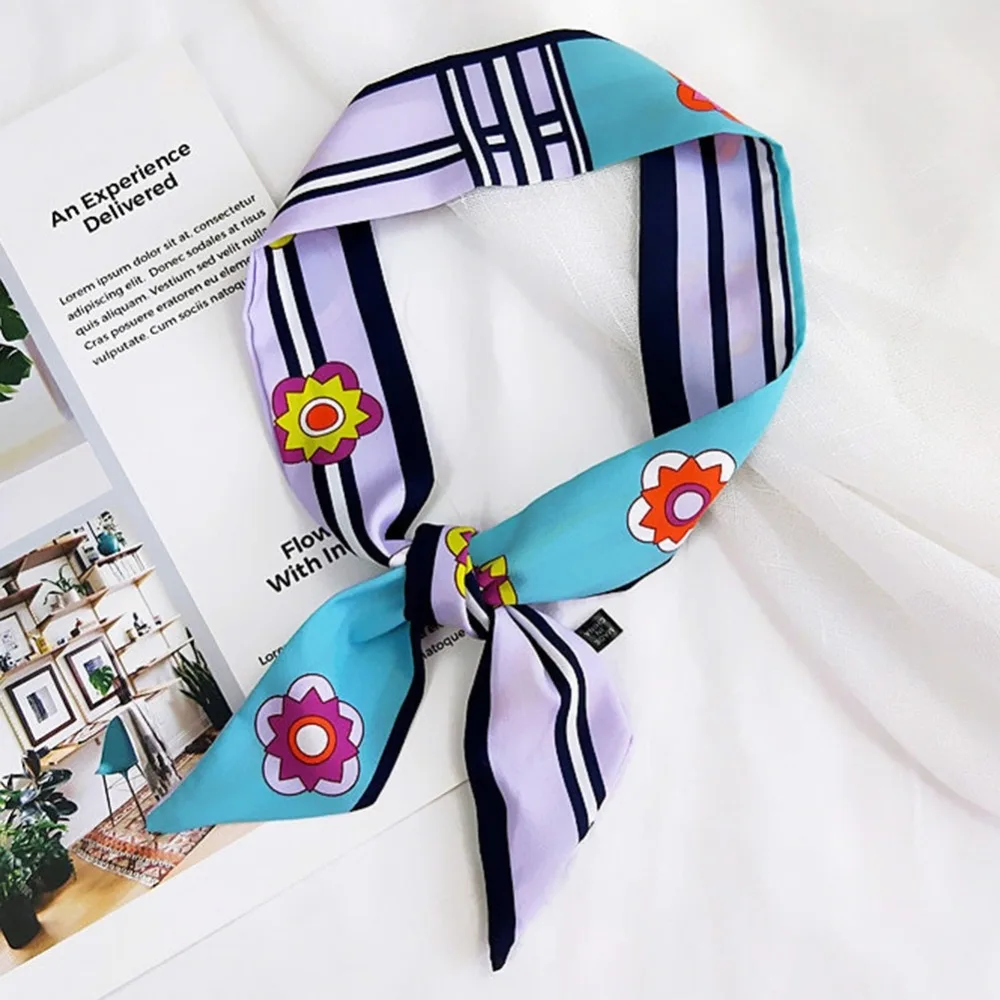 19 Colors Hundred Changes Kerchief Printed Letters Striped Skinny Scarf Women Neckerchief Scarves Handle Bag Ribbons Headbands 19 Colors Hundred Changes Kerchief Printed Letters Striped Skinny Scarf Women Neckerchief Scarves Handle Bag Ribbons Headbands