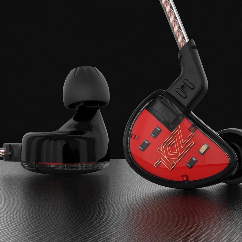 KZ AS10 5BA HiFi estéreo en la oreja los auriculares de alta resolución auriculares con 1,2 m de Cable de 2 pines cinco armadura equilibrada conductor - 3