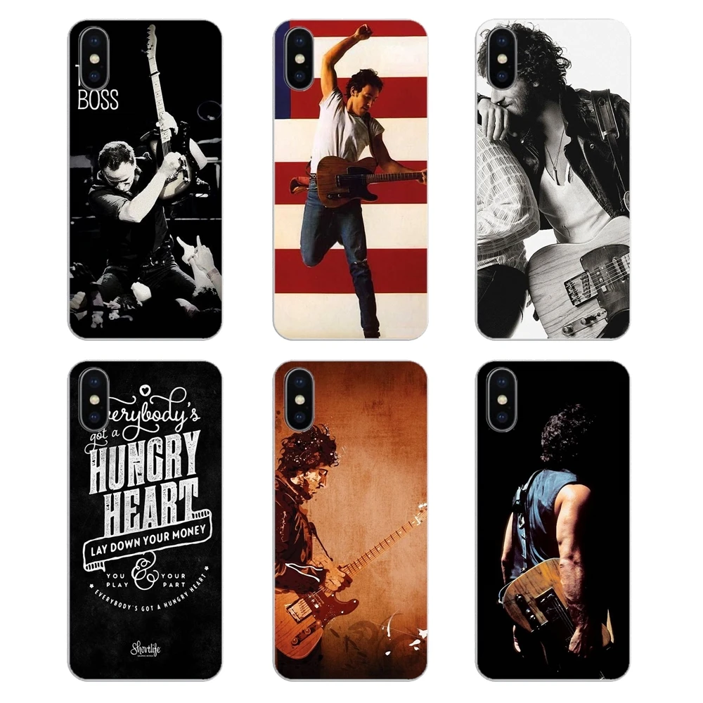 

Silicone Phone Bag Case For Xiaomi Redmi 4X S2 3S Note 3 4 5 6 6A Por Pocophone F1 Mi 6 Bruce Springsteen Guitar American signed