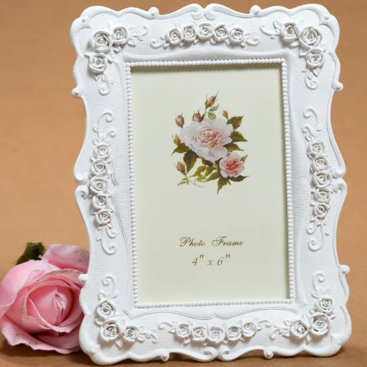 Image 6 Inch White Fashion Vintage Swing Sets Resin Picture Frame Rustic Photo Wedding Photo Frame