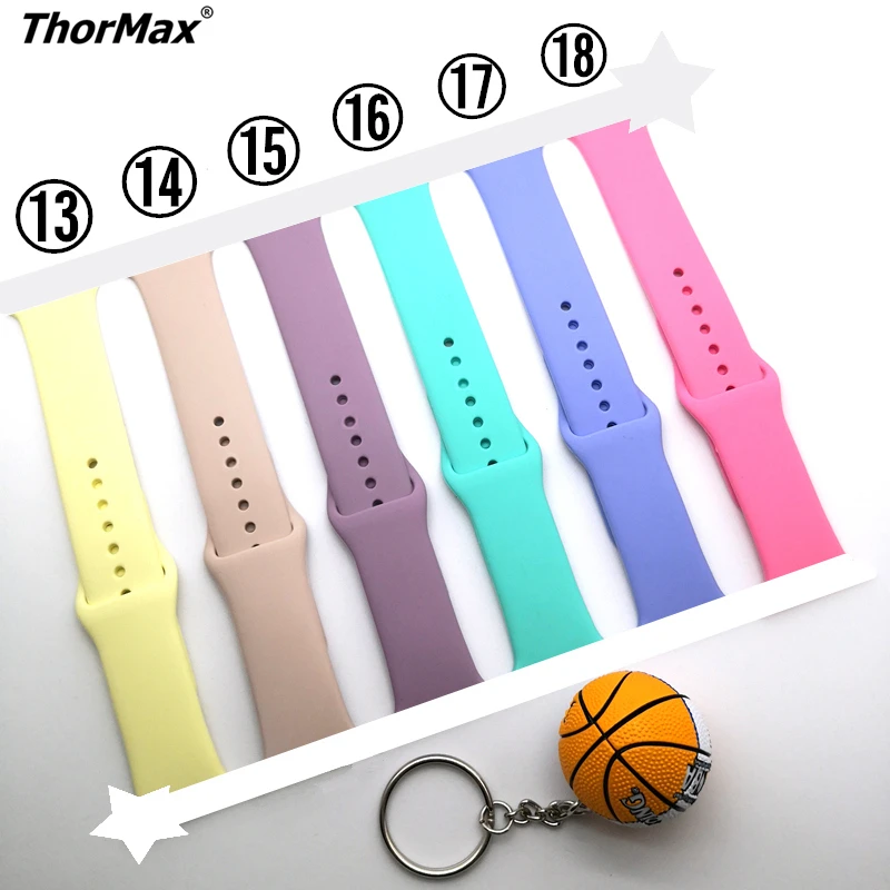 

Sport Silicone Band for apple watch Series 4 44mm 40mm Replaceable Bracelet Strap for iWatch 3 / 2 42mm 38mm Nike+ Watchband