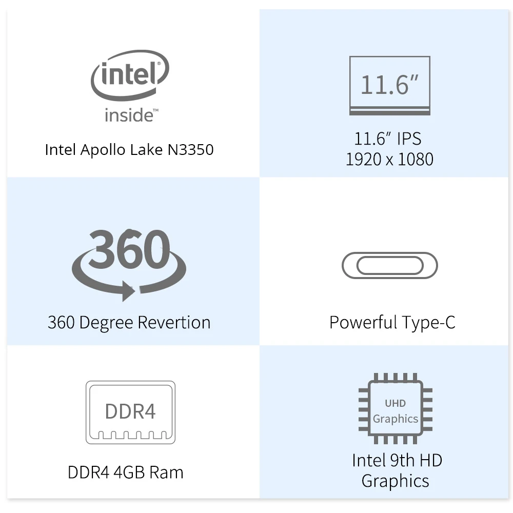 11.6 inch IPS Multi Touch Display laptop Apollo Lake N3350 notebook Jumper EZbook X1 ultrabook 4GB DDR4 64GB eMMC128GB SSD Metal