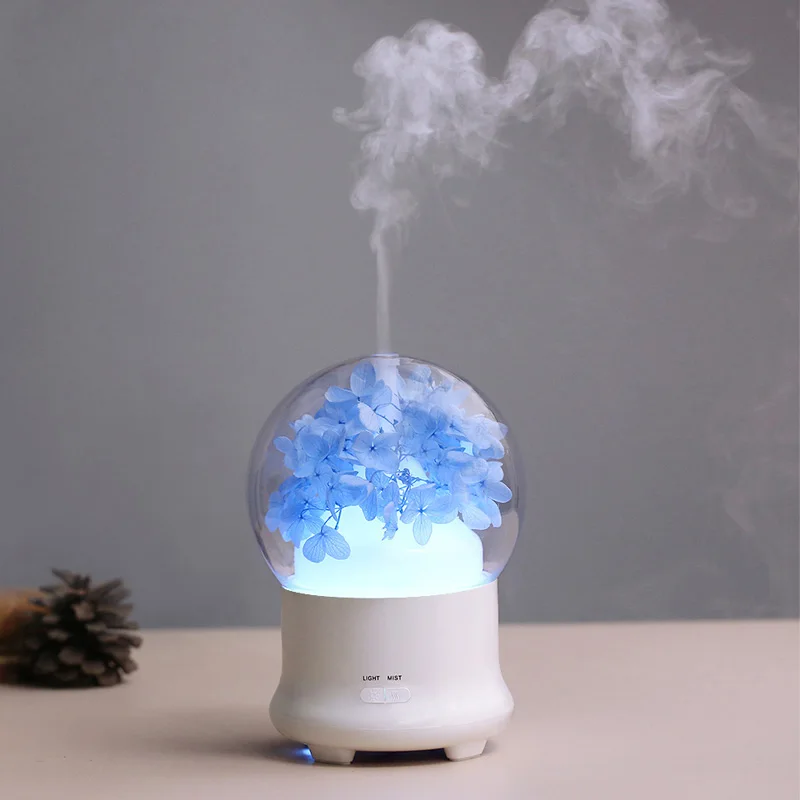 

100ml Ultrasonic Aromatherapy Air Humidifier Diffuser with flower Aroma Diffusers Cool Mist for Office Home Bedroom Living Room