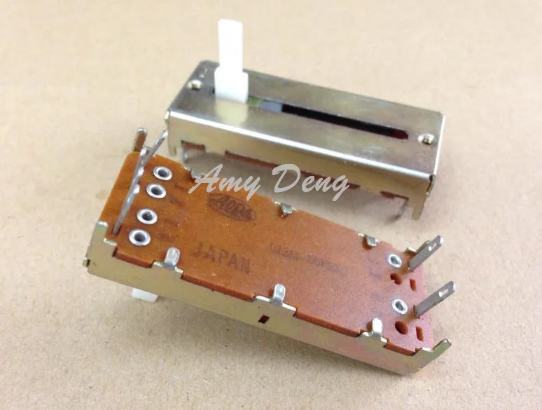 

5pcs/lot The Japanese 5 cm long handle double sliding potentiometer A50K 15MM sliding fader