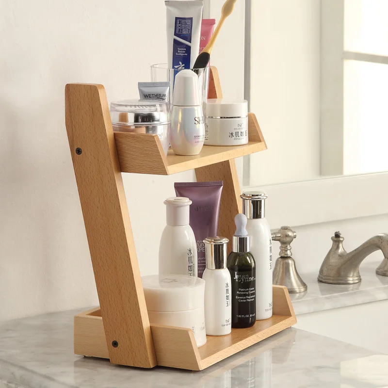 Bathroom Wooden Storage Shelves Cosmetics Shelf Multi Y Wooden Storage Shelves Cosmetics Shelf