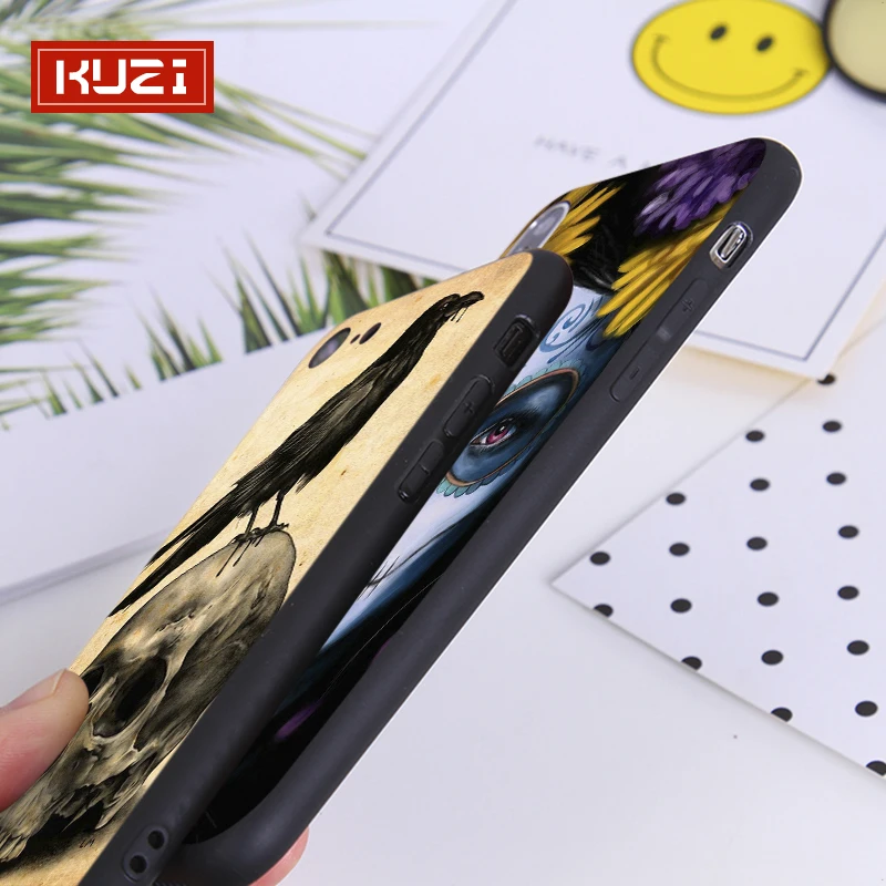 Роскошный чехол для телефона KUZI Black Girl IPhone 6 S 7 8 Plus Fundas мягкий из ТПУ X XS