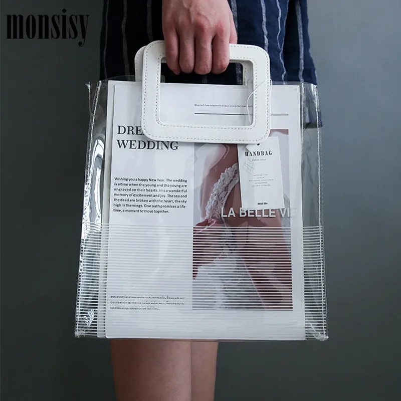 Monsisy 2019 Роскошные прозрачные ПВХ женские сумки желе Прозрачные тоут