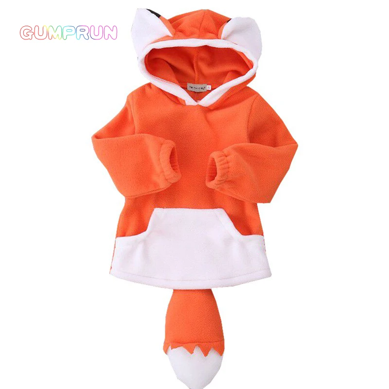 

Fashion Winter Kids Clothes Cute Fox Baby Girl Hoodies Warm Toddler Girl Winter Clothes Casual Cotton Children's Clothing