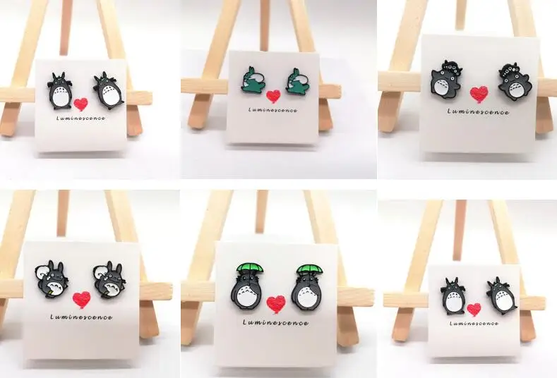 10 пар сплав Эмаль Прекрасный мультфильм мой сосед серьги totoro ювелирные изделия