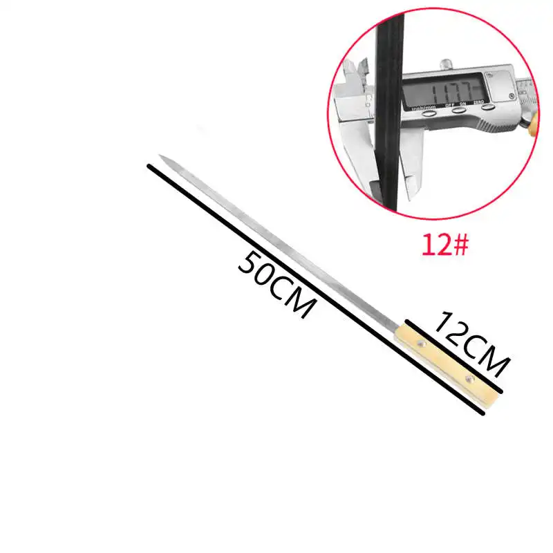 49 см 39 см в длину, большой из нержавеющей стали бразильский стиль барбекю шампуры, шашлык кебаб кабоб шампуры, широкое лезвие - Цвет: ZU50X12