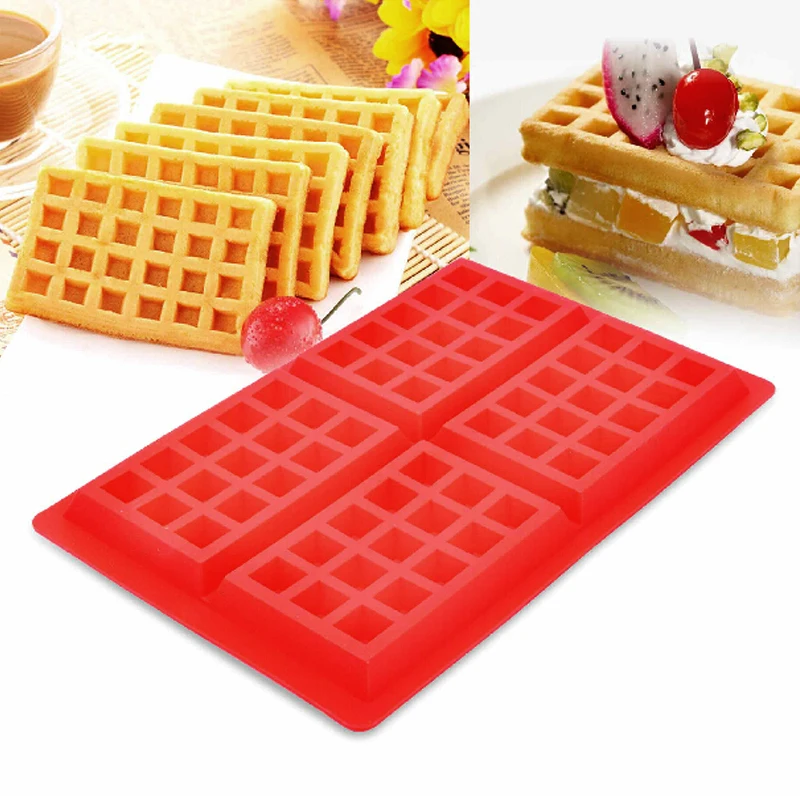 

Life83 Silicone Waffle Mold Cake Chocolate Pan Silicone Mold Baking Mould Baking Tools