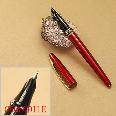 Красная перьевая ручка 6 цветов под крокодила 215|fountain pen|red fountain penf nib |