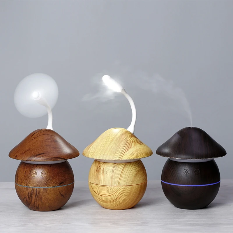 

Mini Multi-Function Usb Portable Mushroom Night Light Fan Humidifier