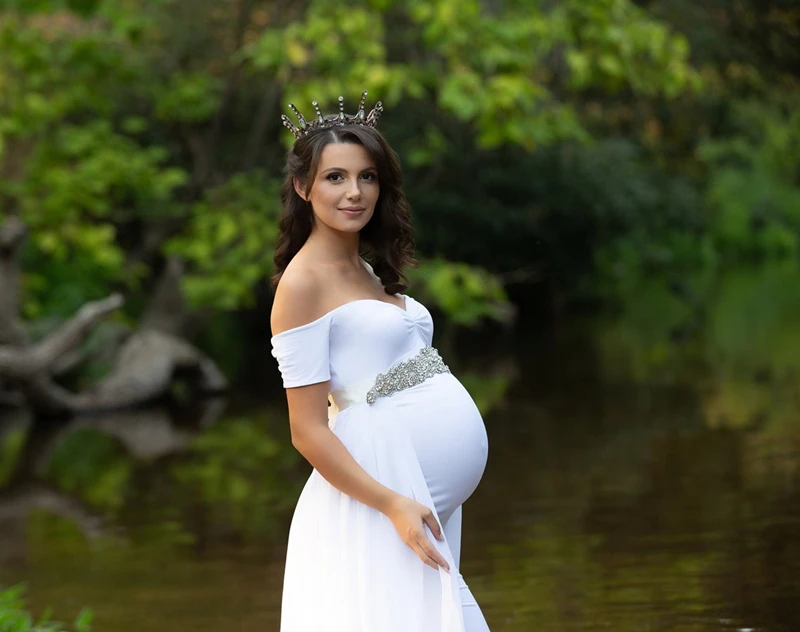 Shoulderless Maternity Pregnancy Dress Photography Props New Women Pregnant Dresses Maxi Maternity Gown Clothes For Photo Shoots (6)