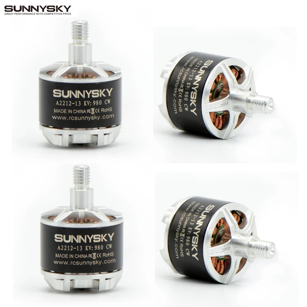 

4pcs/lot SUNNYSKY A2212 KV980 Outrunner Brushless Motor W/ self-lock screw - CW / CCW for RC Multicopter