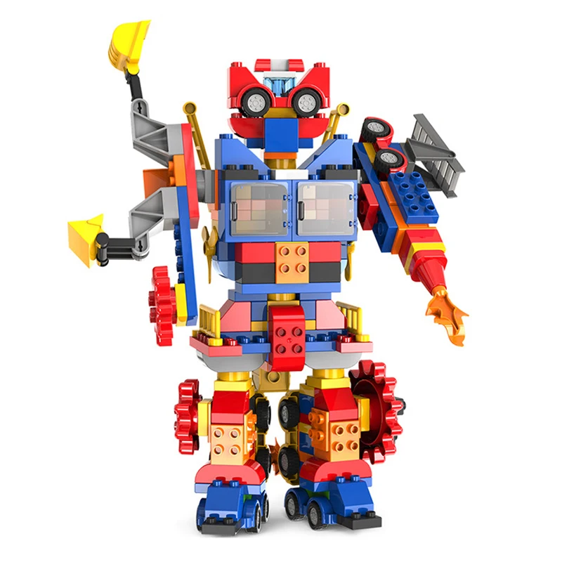 

Large Particles Engineering Firefighting City Robot Building Blocks Compatible Legoings Duploe Big Size Bricks Figures Kids Toys