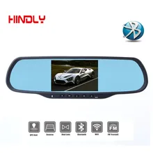 Newest 5.0″Touch Dual Cam Car DVRS with 1GB RAM 8GB ROM WiFi FM GPS Navigation Bluetooth Car Kits Car Mirror Android Cameras