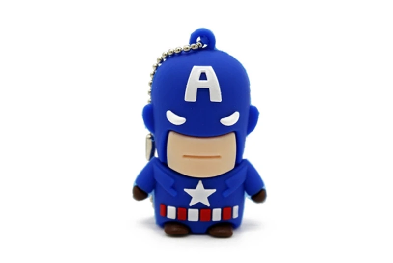 Cartoon characters usb flash disk 16GB 32G 64GB full capacity pen drive The Avengers memory stick mini plastic U disk super Hero