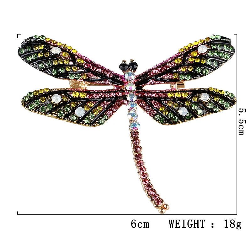 Модная Высококачественная брошь в виде животных винтажная водяная дрель большая брошь в виде стрекозы набор дрель