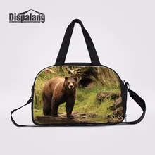 Dispalang большая Вместительная дорожная сумка-Дафлкот медведь животное с принтами для багажа Сумка Многофункциональная дорожная сумка выходные Ночная сумка