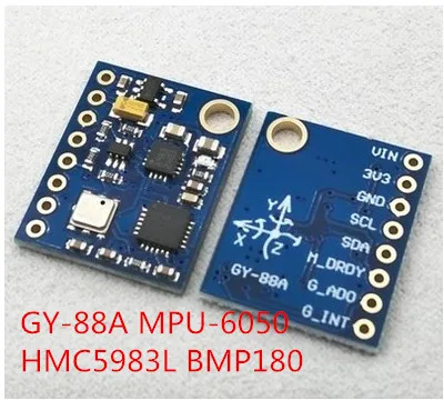 

GY-88 GY88 GY88A MPU-6050 HMC5983L BMP180 100dof flight control sensor module GY-88A INSTEAD OF MPU-6050 HMC5883L BMP085