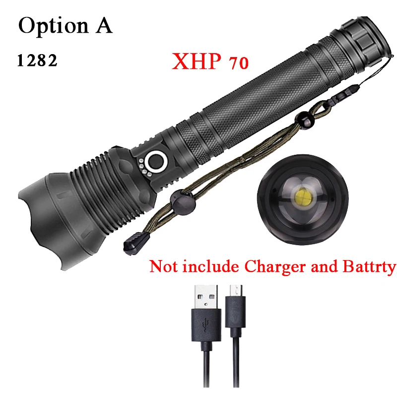 Litwod Z201282 CREE XLamp XHP70 Мощный тактический светодиодный светильник фонарь светильник 26650 18650 батарея фонарь Для Кемпинга Приключения - Испускаемый цвет: Option A