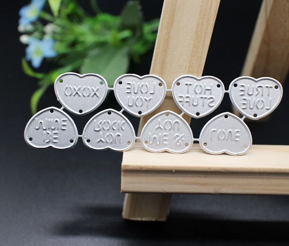 

Heart With Letter Metal Cutting Dies Love You Cut dies Stencil for DIY Scrapbooking Birthday Card&Festival Card Decor Crafts