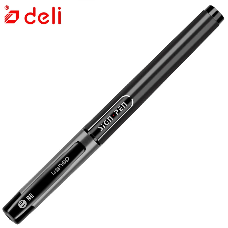 Deli 12 pens neutral pen student test necessary 12pcs 1mm black ink