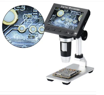 

Portable 600X 3.6MP Digital Microscope 4.3" LCD Electronic HD Video Microscopes USB Endoscope Magnifier Camera Al-alloy Stent