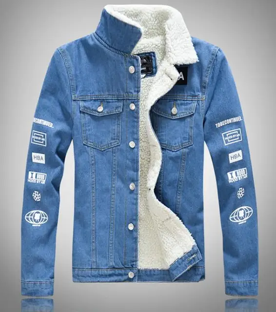 denim jean jacket with fur
