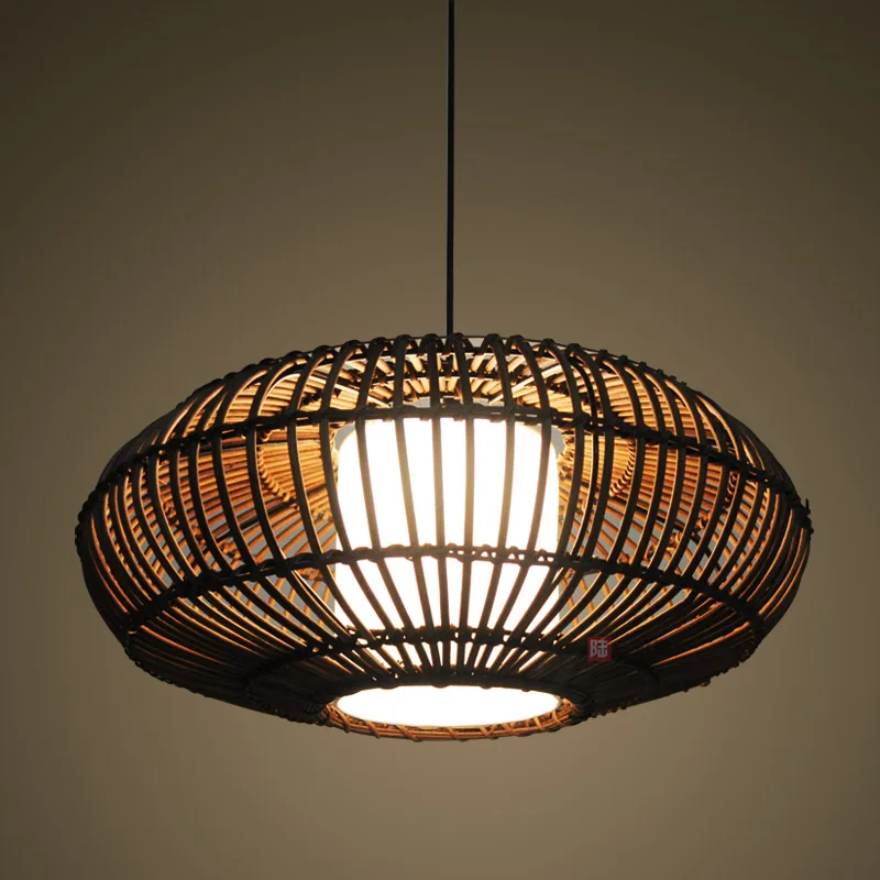 Chinese Style Rustic Lantern Bamboo Rattan Knitted Clical Chinese Style Rustic Lantern Bamboo