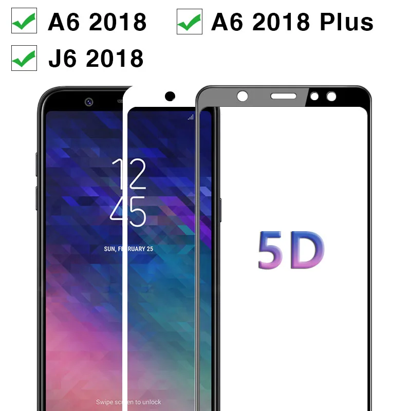 Защитное стекло 9D для Samsung A6 2018 на Galaxy Plus J6 A J 6 6A 6J защиты экрана защитная