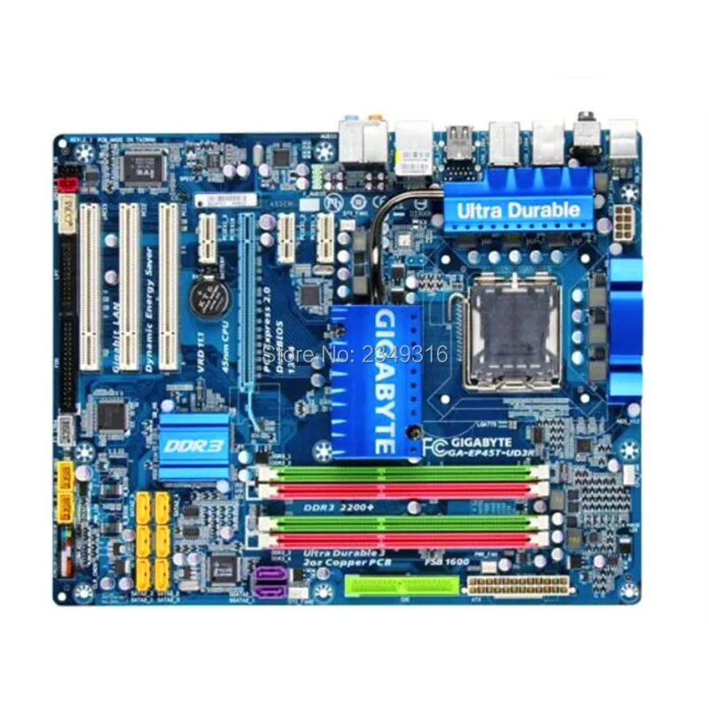 Для Gigabyte GA EP45T UD3R оригинальная б/у материнская плата для настольного компьютера P45